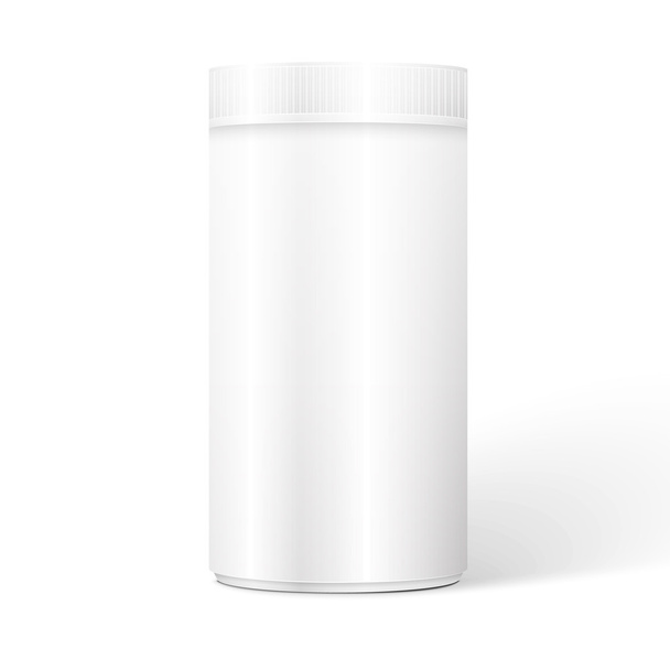 Empty white cylindrical box  - Vector, Image