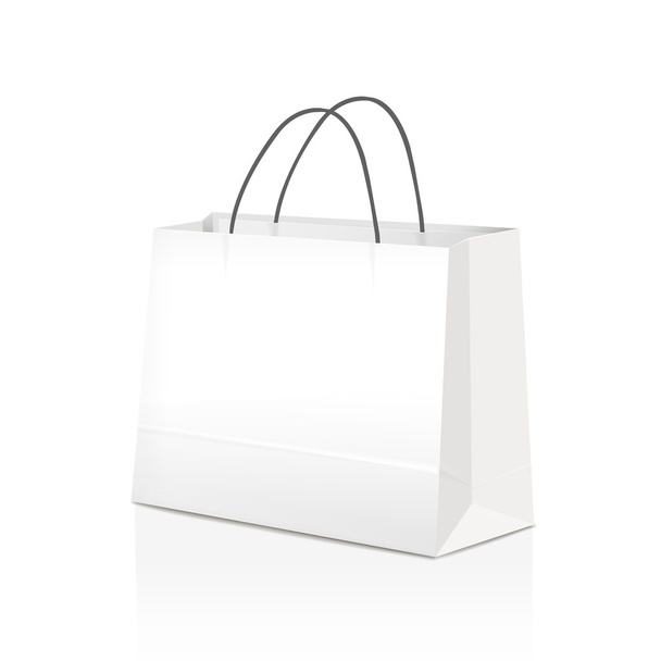 Bolsa de papel blanco
 - Vector, Imagen