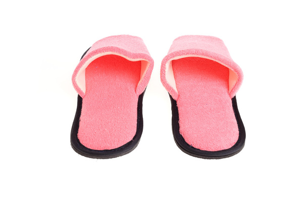 růžové pantofle obuv izolovaných na bílém pozadí - Fotografie, Obrázek