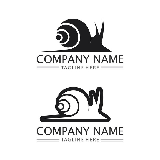 snail logo template vector icon illustration design graphic - Vektor, obrázek