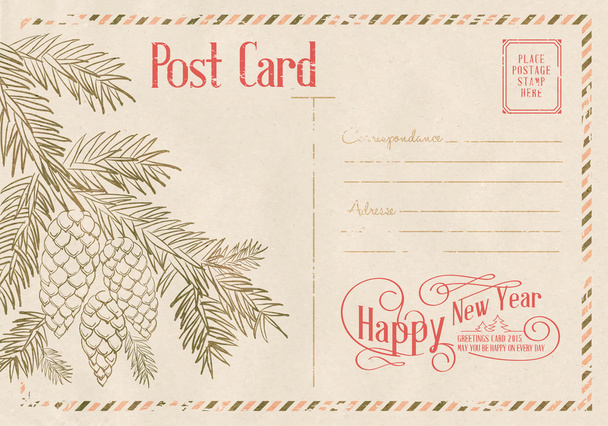 Backdrop of postal card. - Vector, Image