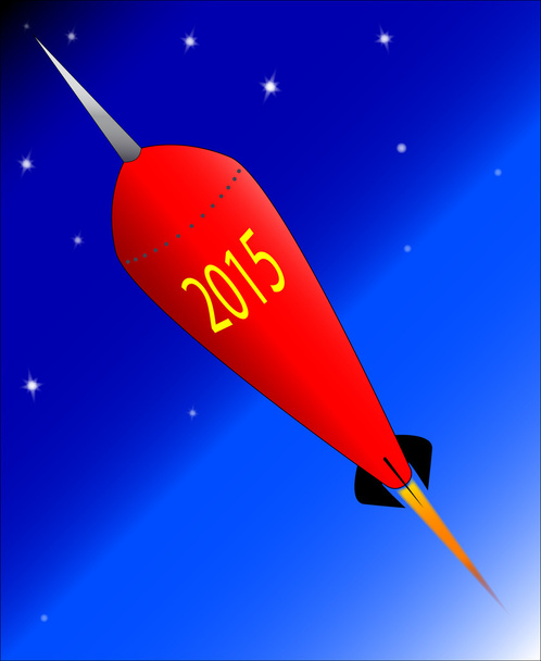 2015 rocket - Vector, afbeelding