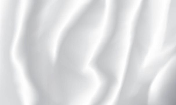 Closeup sea aqua glow pure light silver color curvy ripply curl swirl wave wind shape eat food creme view text space. Empty web concept blank dairy milk drink ice shiny blur art flag move design card - Vektor, Bild