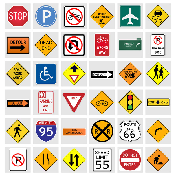 Road Signs - Vector, Image