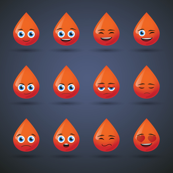 blood  avatar expression set - Vector, Image