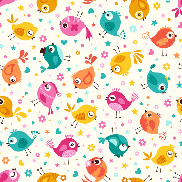 Seamless birds pattern - Διάνυσμα, εικόνα