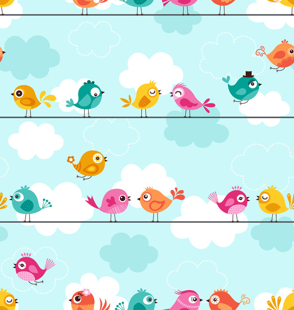 Seamless birds pattern - ベクター画像
