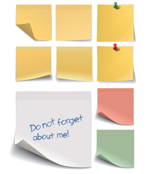 Set of stickers for notes - Вектор,изображение