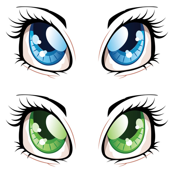 Anime estilo ojos
 - Vector, imagen