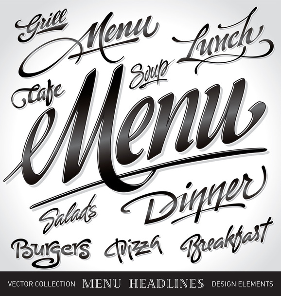 Manchetes de menu (vetor
) - Vetor, Imagem