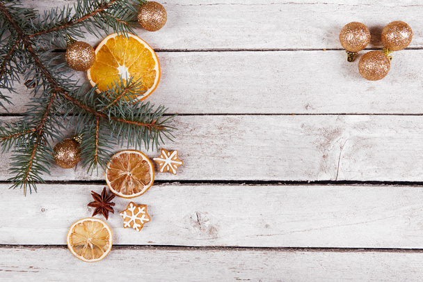 Christmas gingerbread and dried oranges - Fotografie, Obrázek