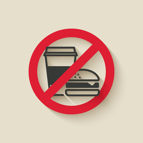fast food no sign - Vector, Image