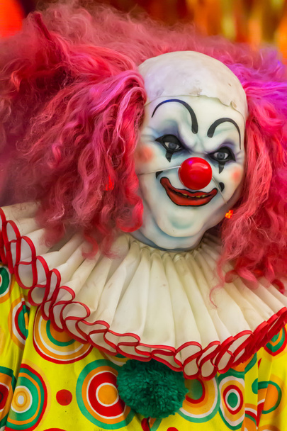 Scary clown doll smiling. - Photo, Image
