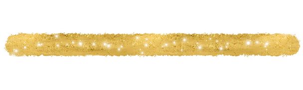 Golden glitter shine brush stroke backdrop. Stock illustrtaion.  - Foto, Imagem