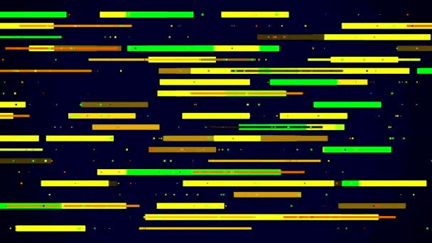 Fond vert et noir. Motion.Lumineux multicolore petites lignes lumineuses dans l'animation se déplacent dans différentes directions. Images 4k de haute qualité - Séquence, vidéo