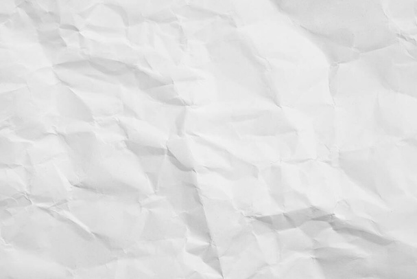 witte gerimpelde papier textuur achtergrond - Foto, afbeelding