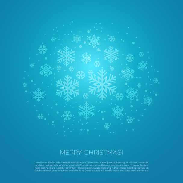 καλά Χριστούγεννα ευχετήρια κάρτα με νιφάδες χιονιού - Διάνυσμα, εικόνα