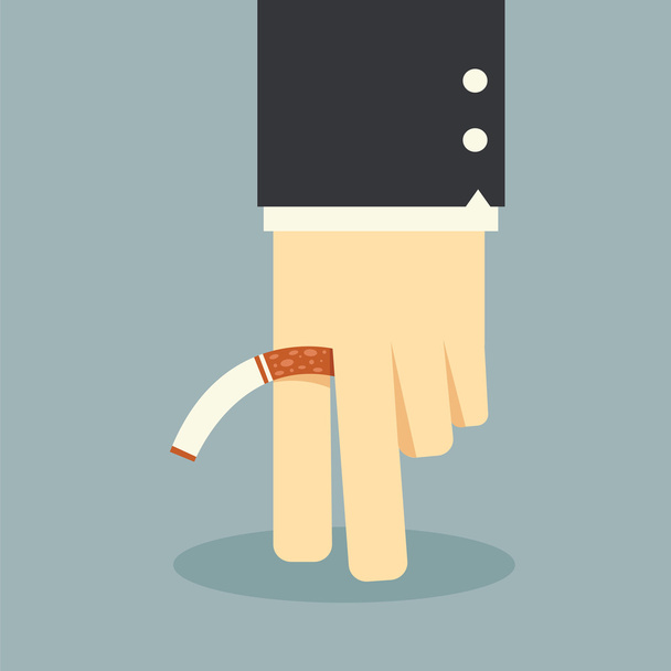 Interdiction de fumer main d'affaires
 - Vecteur, image
