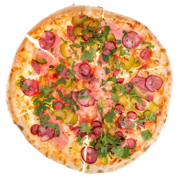 Pizza desde arriba
 - Foto, imagen