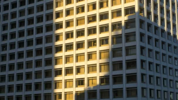 Los Angeles sunrise stín dojíždějící provoz budovy Kalifornie Usa - Záběry, video