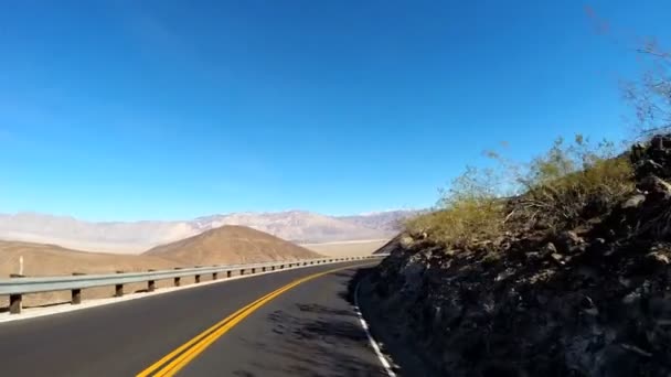 Autofahrt auf Death Valley Highway - Filmmaterial, Video