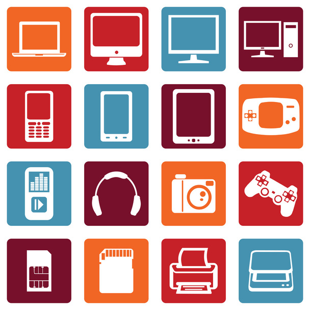Digital Devices Icons - Vector, afbeelding