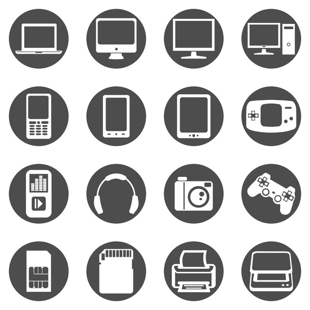Iconos de dispositivos digitales
 - Vector, Imagen