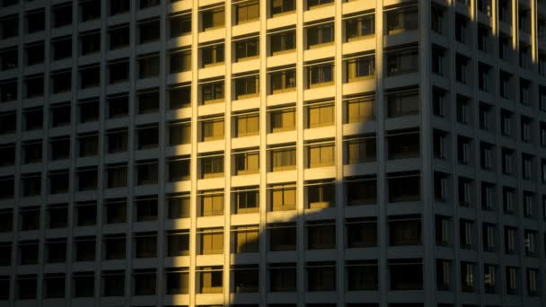 Los Angeles sunrise stín kancelářská budova Kalifornie, Usa - Záběry, video