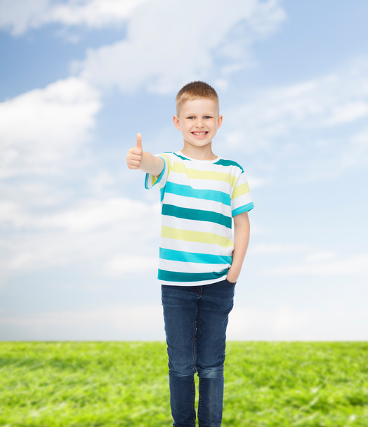 little boy in casual clothes with arms crossed - Photo, Image