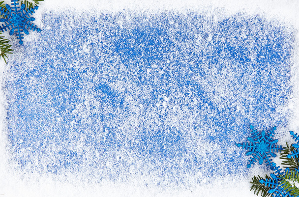 Modrá zimní okraj pozadí - Fotografie, Obrázek