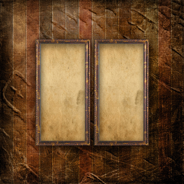 Old grunge frames on the ancient paper background - Foto, afbeelding