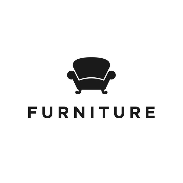 Minimalist furniture logo design - Vector, Image