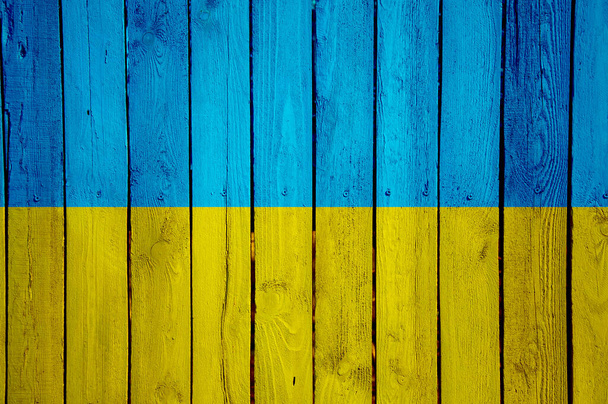 Blue and yellow national Ukrainian flag wallpaper and background. High quality photo - Fotografie, Obrázek