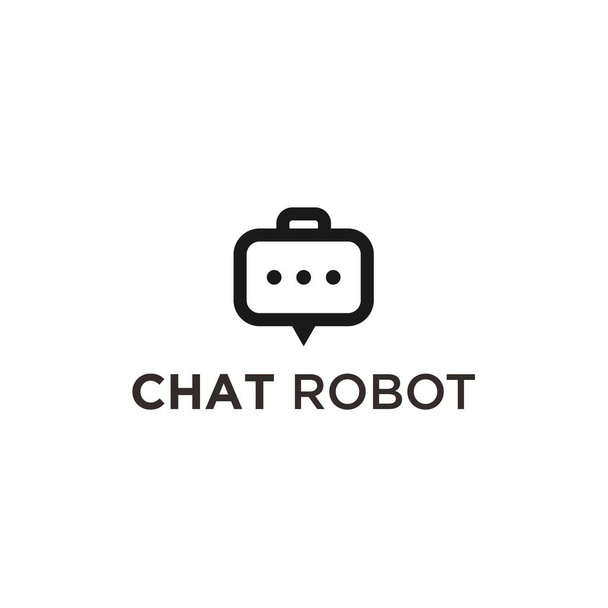 chat robot logo or vector bot - Vektör, Görsel