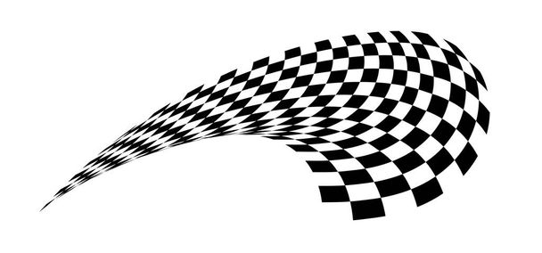 Bandera a cuadros. Señalización en la pista de carreras. textura de tela con cubos, fondo para presentaciones y páginas de inicio - Vector, imagen