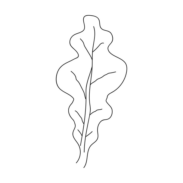 Single continue lijn kunst groeiende eiken spruit. Ontwerp van het natuurlandbouwconcept voor planten. - Vector, afbeelding