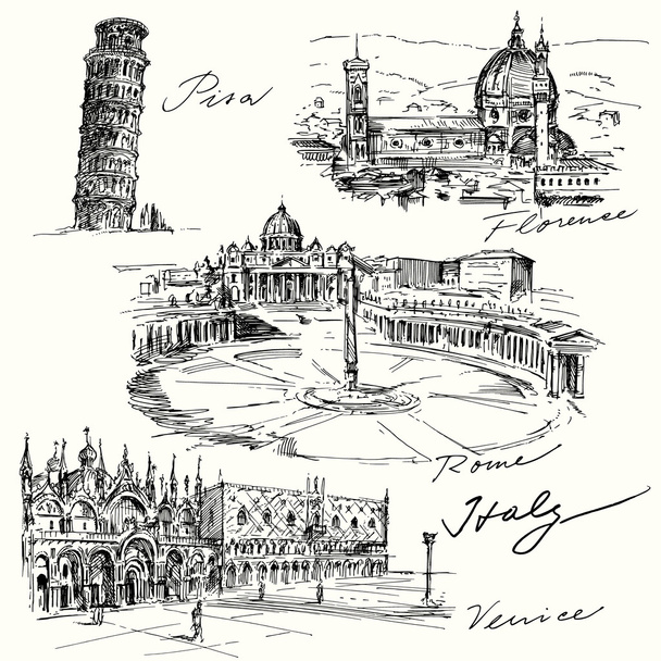 Italien - handgezeichnete Sammlung - Vektor, Bild
