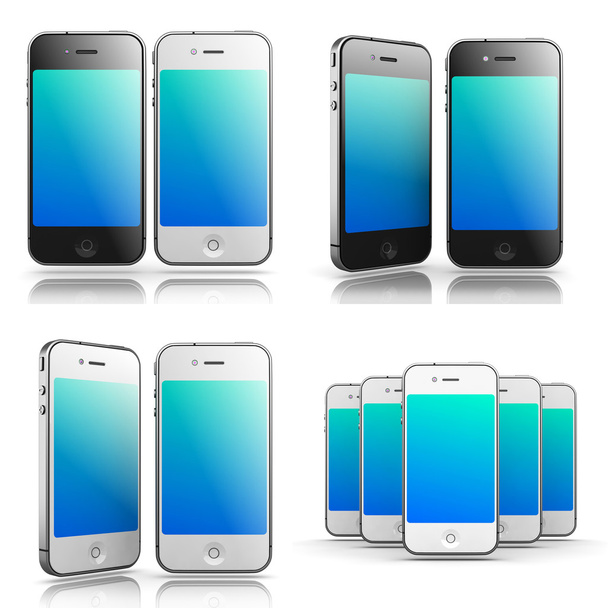 Conceptos de Smartphones - Conjunto de ilustraciones 3D
. - Foto, imagen