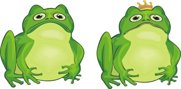 zielona żaba - Wektor, obraz