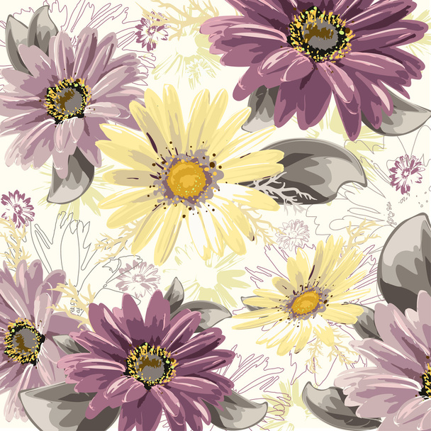 Floral texture, background, freshness, flavor, chamomile - Wektor, obraz