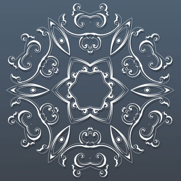 Ornamental round lace. Vector illustration - Vektör, Görsel