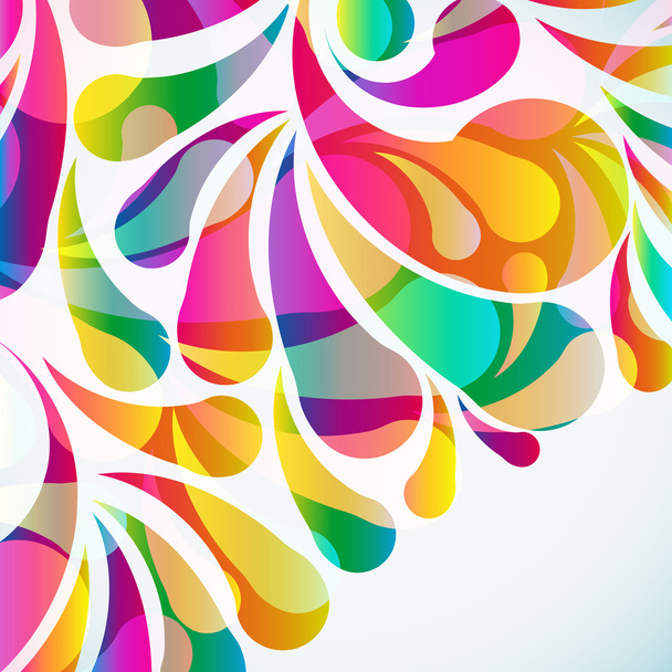 Abstract colorful arc-drop background. Vector. - Вектор,изображение
