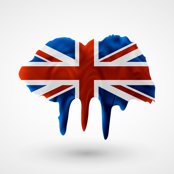 Bandera del Reino Unido colores pintados
 - Vector, imagen