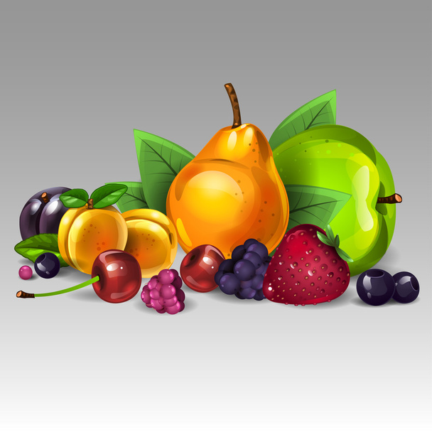Fruit composition - Vector, Image