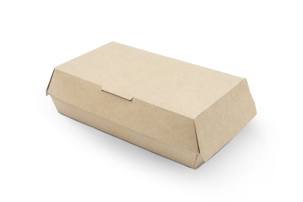 food cardboard box isolated on white background - Photo, Image