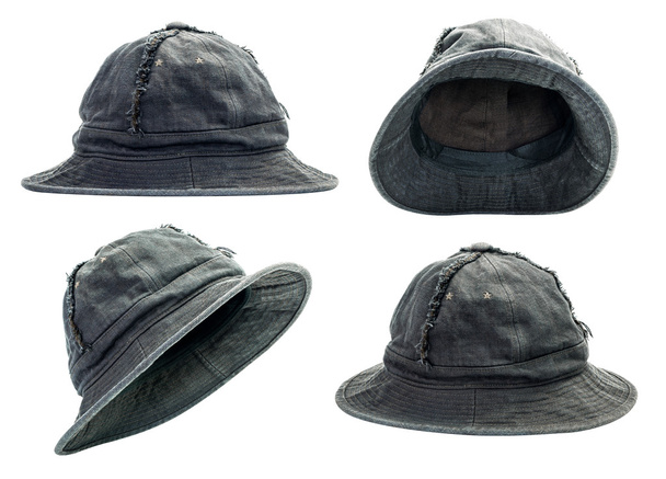 Fekete vödör kalap - Fotó, kép