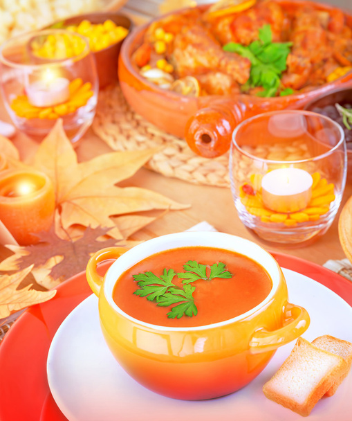 Cream of pumpkin soup - Photo, Image