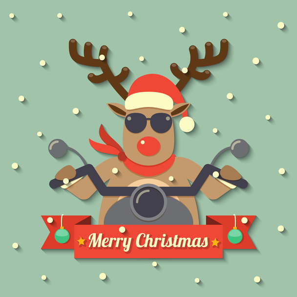Christmas reindeer background - Vector, Image