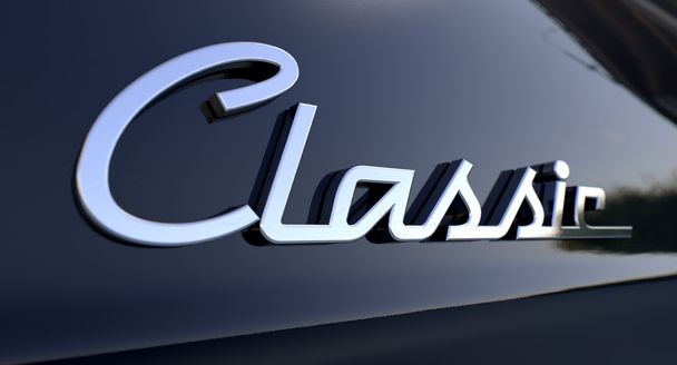 Chrome klasyczny samochód godło - Zdjęcie, obraz