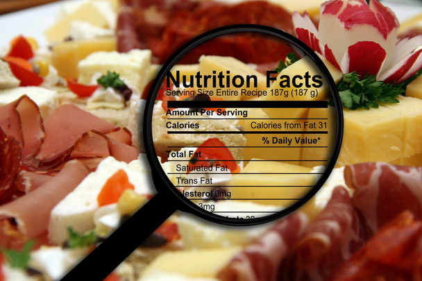 Nutrition facts on food - Photo, Image